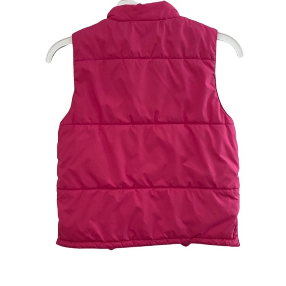 Vintage Walt Disney World Kids Pink Princess Embroidered Puffer Vest Size Small - Picture 7 of 7